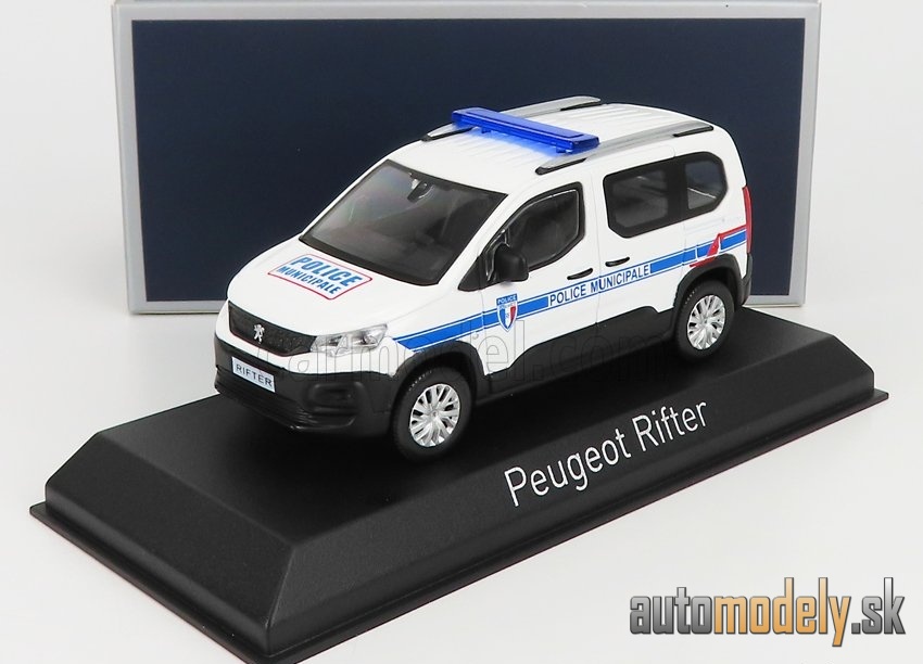 NOREV - PEUGEOT - RIFTER POLICE MUNICIPALE 2019 (WHITE BLUE)- 1:43 