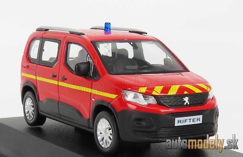 NOREV - PEUGEOT - RIFTER POMPIERS 2019 (RED YELLOW) - 1:43