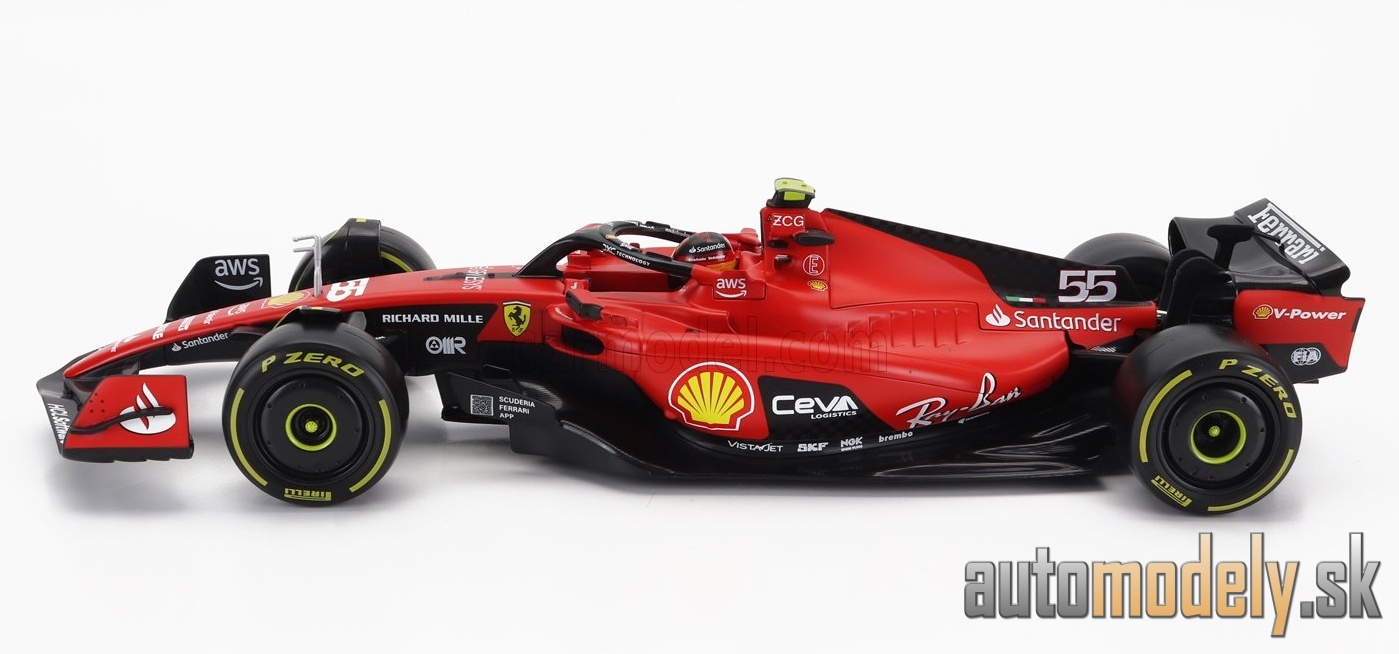 BURAGO - FERRARI - F1 SF-23 TEAM SCUDERIA FERRARI N 55 SEASON 2023 CARLOS SAINZ - 1:18