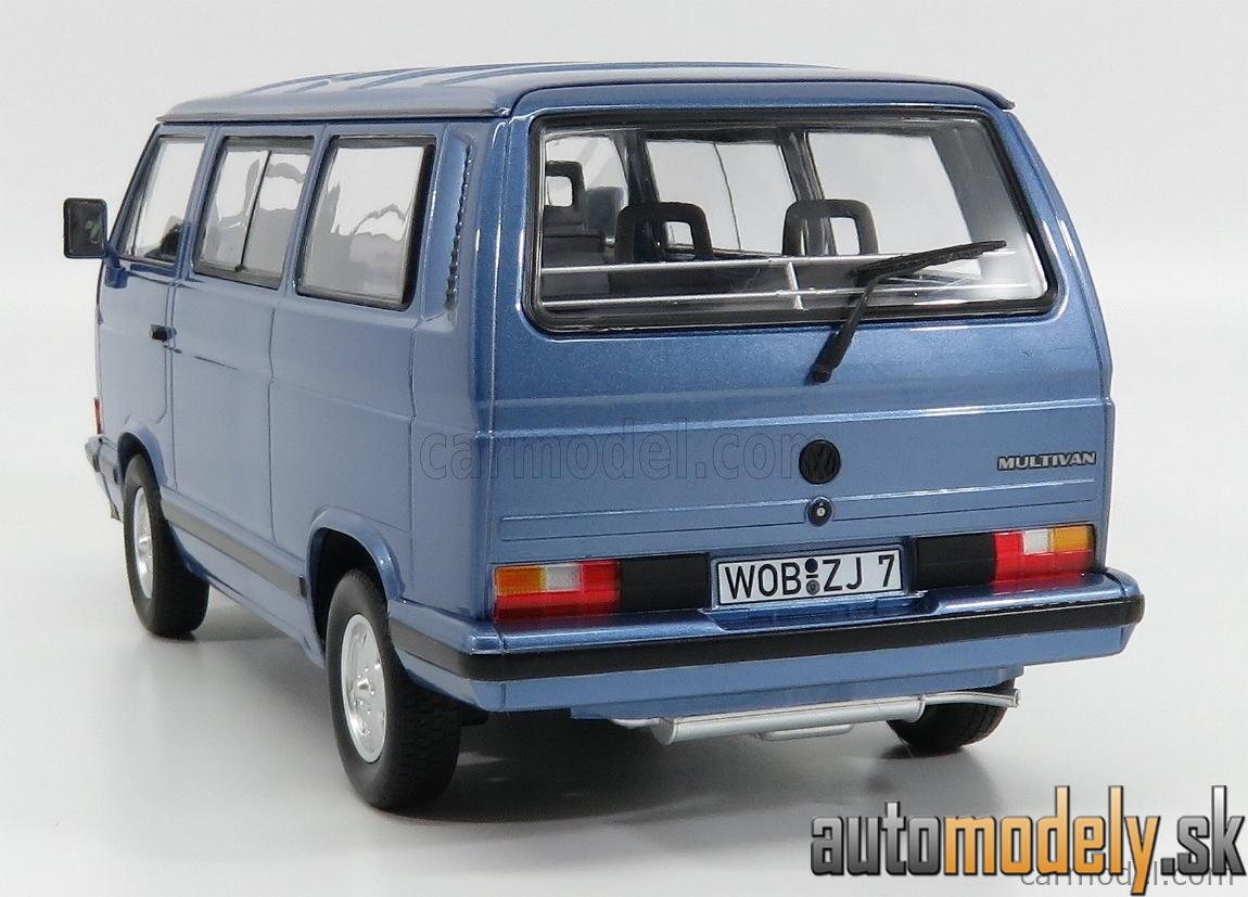 Norev - VOLKSWAGEN - T3 MULTIVAN MINIBUS BLUE STAR 1992 - LIGHT BLUE MET - 1:18