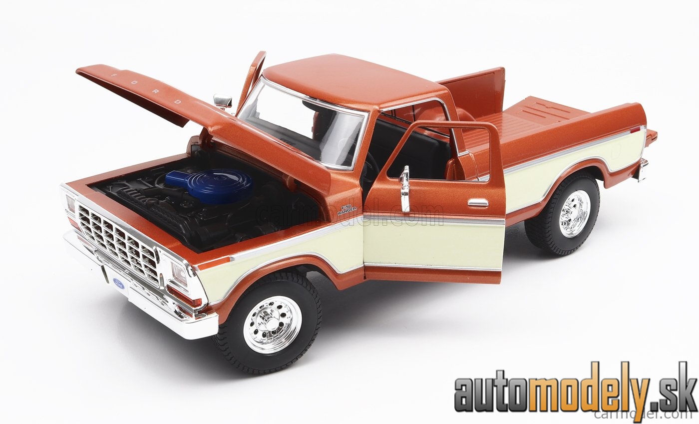 Maisto - FORD USA - F-150 PICK-UP 1979 - BROWN WHITE - 1:18