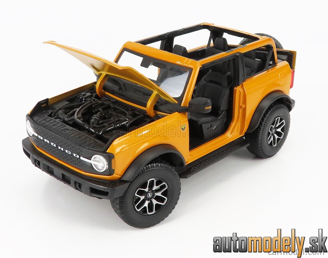 Maisto - FORD USA - BRONCO BADLANDS WITHOUT DOORS 2021 - YELLOW MET - 1:18
