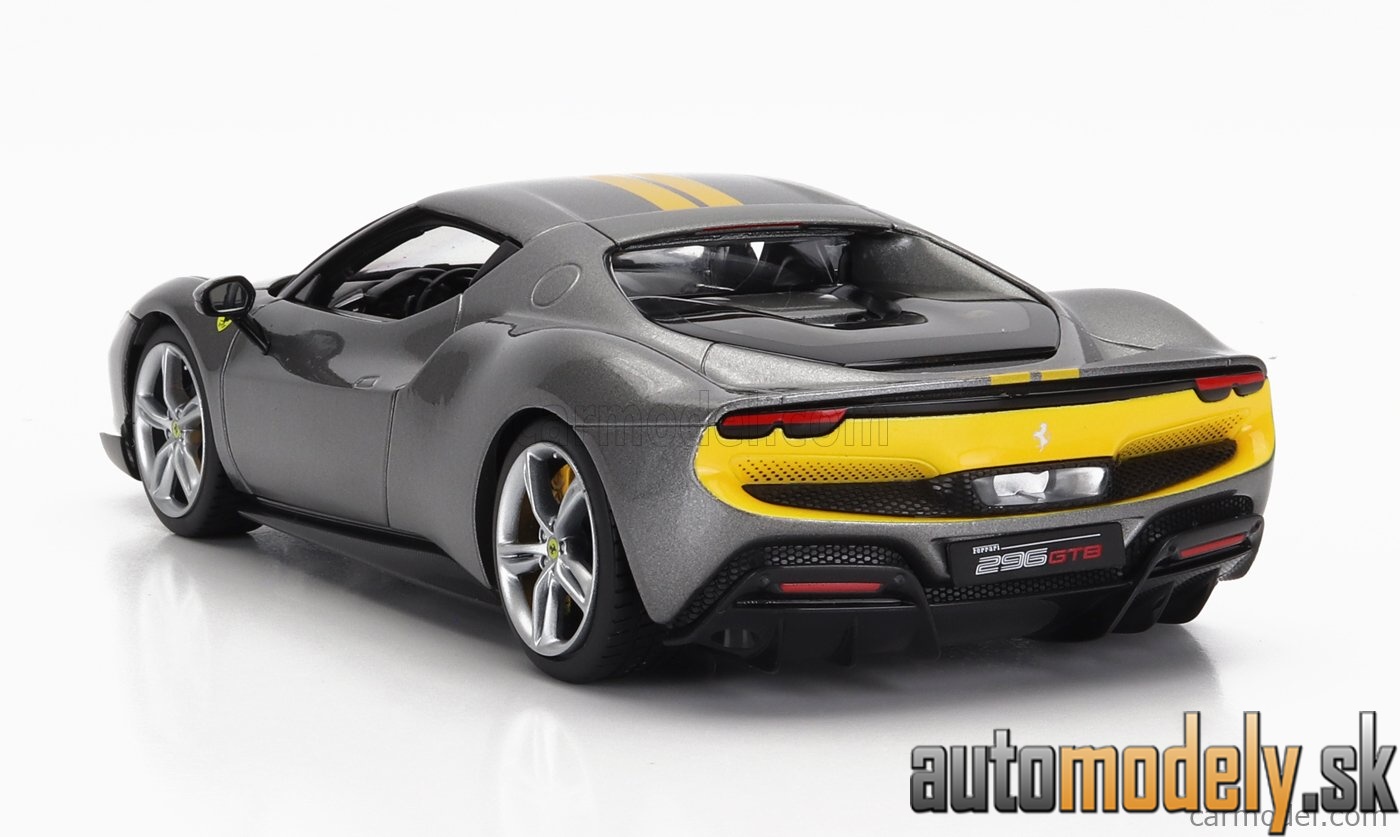 Bburago - FERRARI - 296 GTB ASSETTO FIORANO 2022 - GREY YELLOW - 1:18
