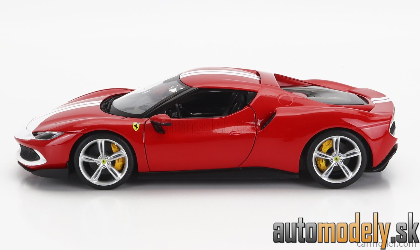 Bburago - FERRARI - 296 GTB ASSETTO FIORANO 2022 - RED WHITE - 1:18