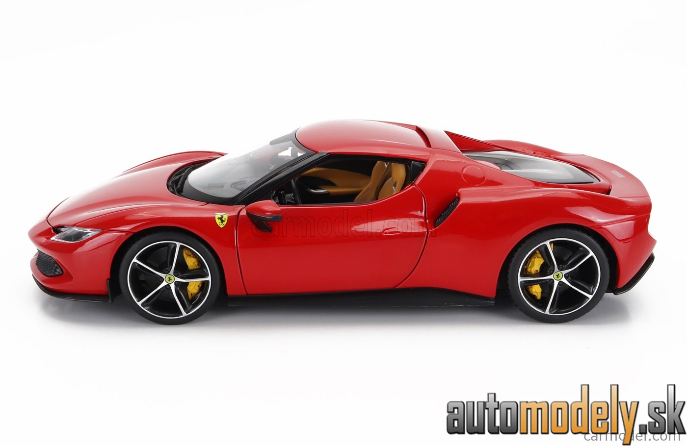 Bburago - FERRARI - 296 GTB HYBRID 830HP V6 2021 - EXCLUSIVE CARMODEL - ROSSO CORSA - RED - 1:18
