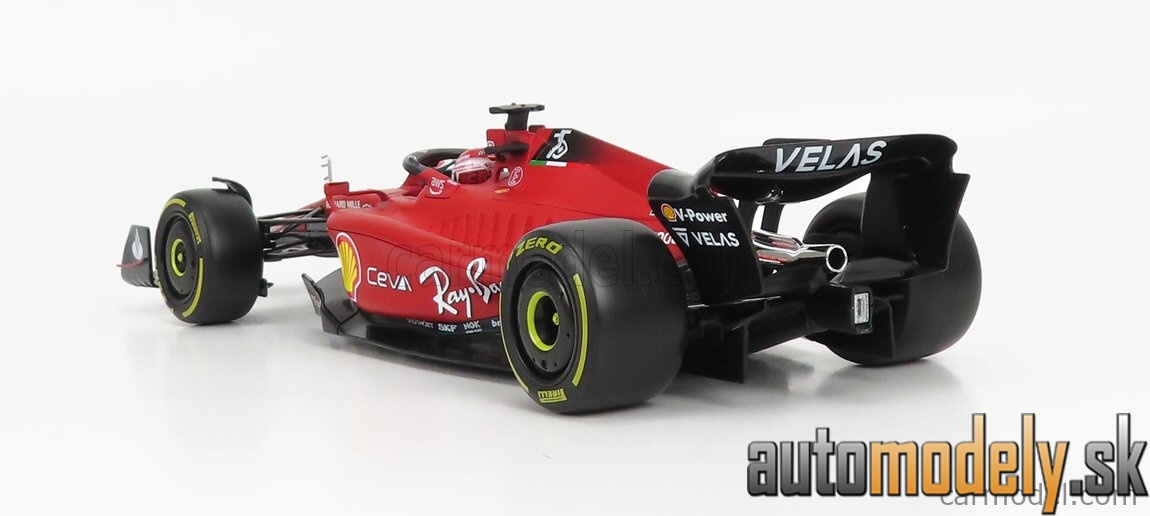 Bburago - FERRARI - F1-75 SCUDERIA FERRARI N 16 SEASON 2022 CHARLES LECLERC - YELLOW WHEELS - RED - 1:18