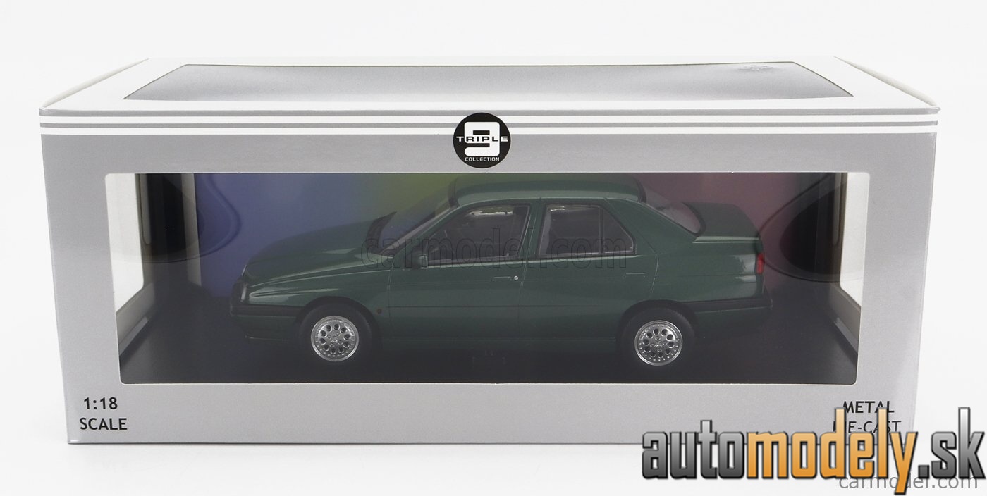 Triple9 - ALFA ROMEO 155 1996 BLACK INTERIOR GREEN MET - 1:18