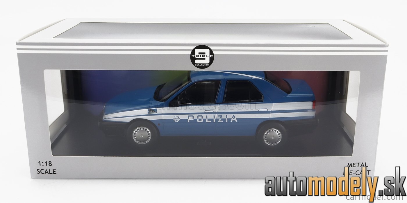 Triple9 - ALFA ROMEO 155 POLIZIA (POLICE) 1996 BLUE WHITE - 1:18
