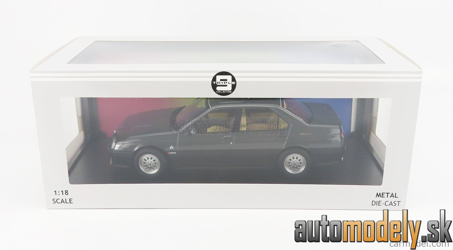 Triple9 - ALFA ROMEO 164 Q4 1994 BEIGE INTERIOR DARK GREY MET - 1:18