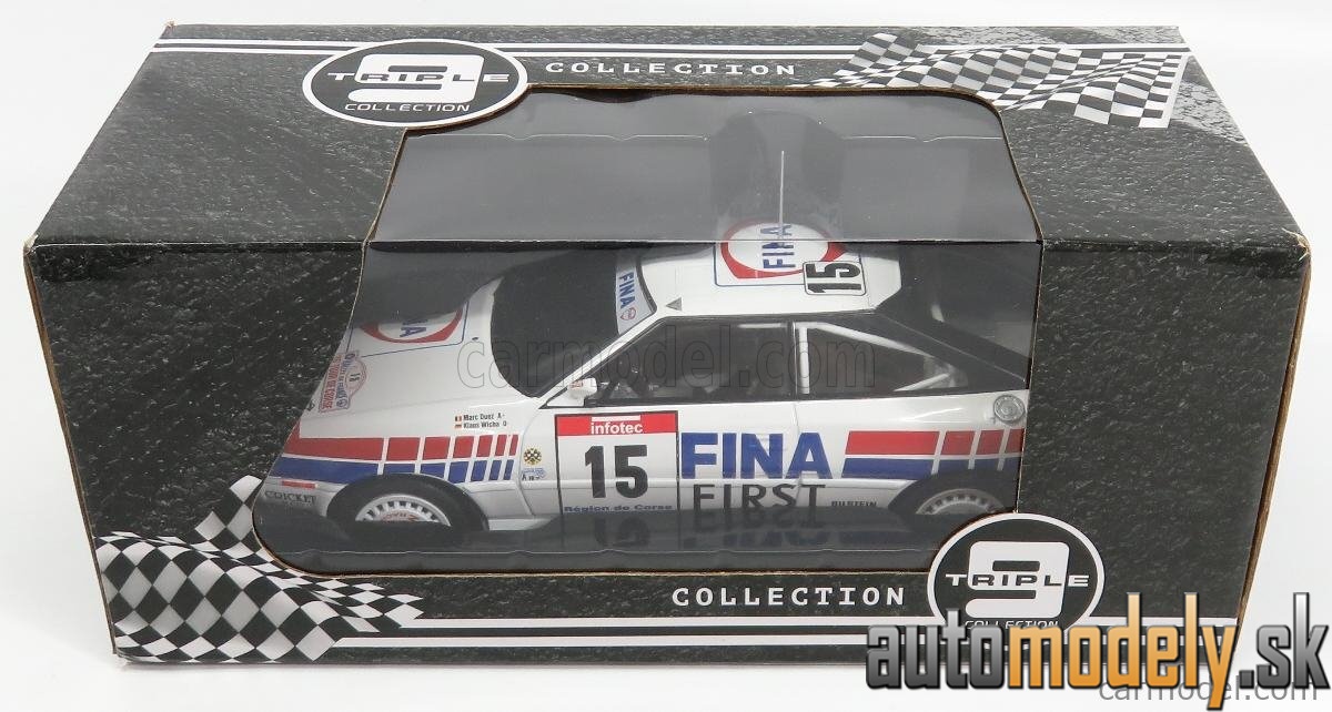 Triple9 - TOYOTA CELICA GT-4 ST165 FINA N 15 RALLY TOUR DE CORSE 1991 M.DUEZ K.WICHA WHITE - 1:18