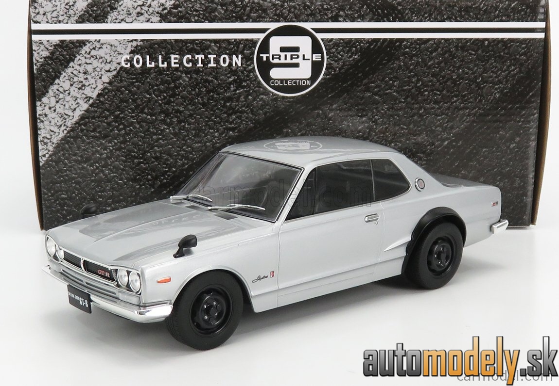 Triple9 - NISSAN SKYLINE GT-R (KPGC10) 1972 SILVER - 1:18