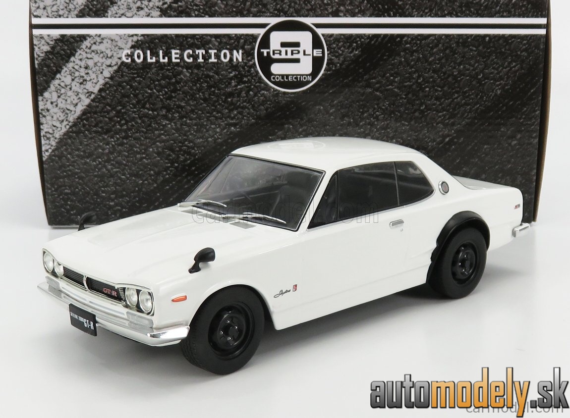 Triple9 - NISSAN SKYLINE GT-R (KPGC10) 1972 WHITE - 1:18