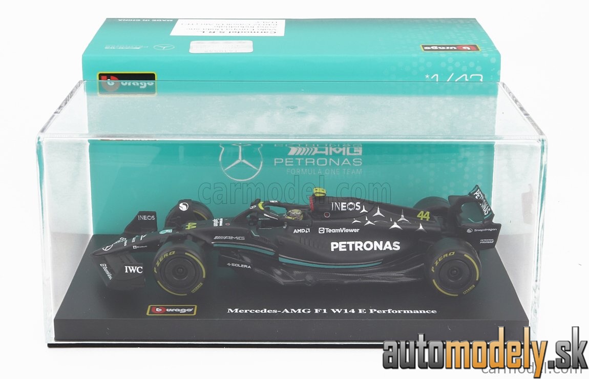 Bburago - MERCEDES GP F1 W14 TEAM MERCEDES-AMG PETRONAS FORMULA ONE N 44 SEASON 2023 LEWIS HAMILTON - 1:43