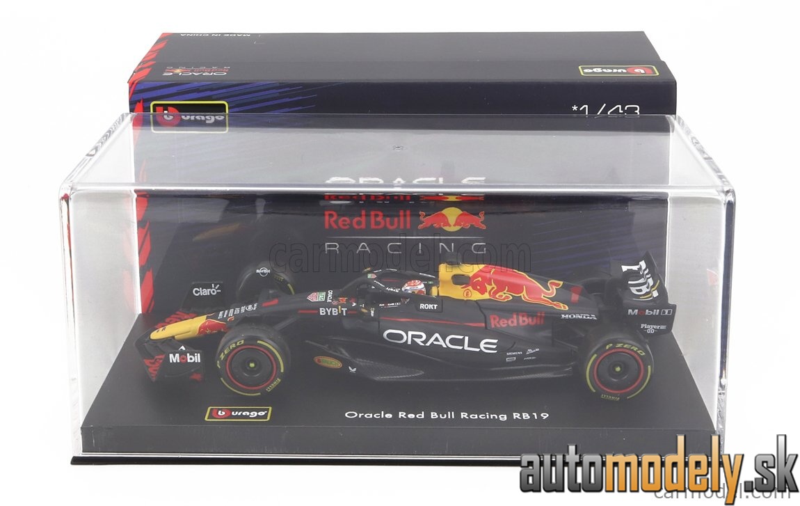 Bburago - RED BULL F1 RB19 TEAM ORACLE RED BULL RACING N 1 WORLD CHAMPION SEASON 2023 MAX VERSTAPPEN - 1:43