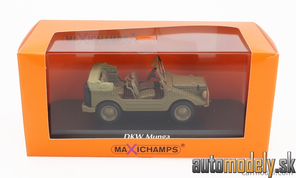 Minichamps - DKW MUNGA CABRIOLET OPEN 1965 MILITARY KHAKI - 1:43