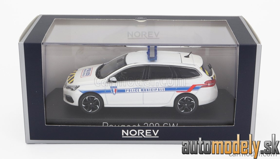Norev - PEUGEOT 308 SW STATION WAGON POLICE MUNICIPALE 2018 WHITE - 1:43