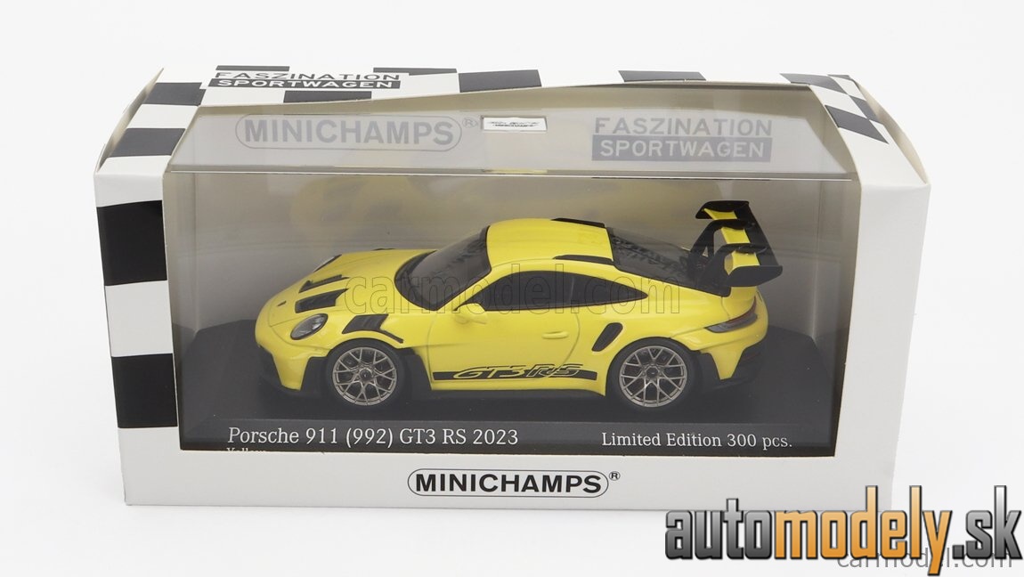 Minichamps - PORSCHE 911 992 GT3 RS COUPE 2023 GOLD WHEELS YELLOW - 1:43