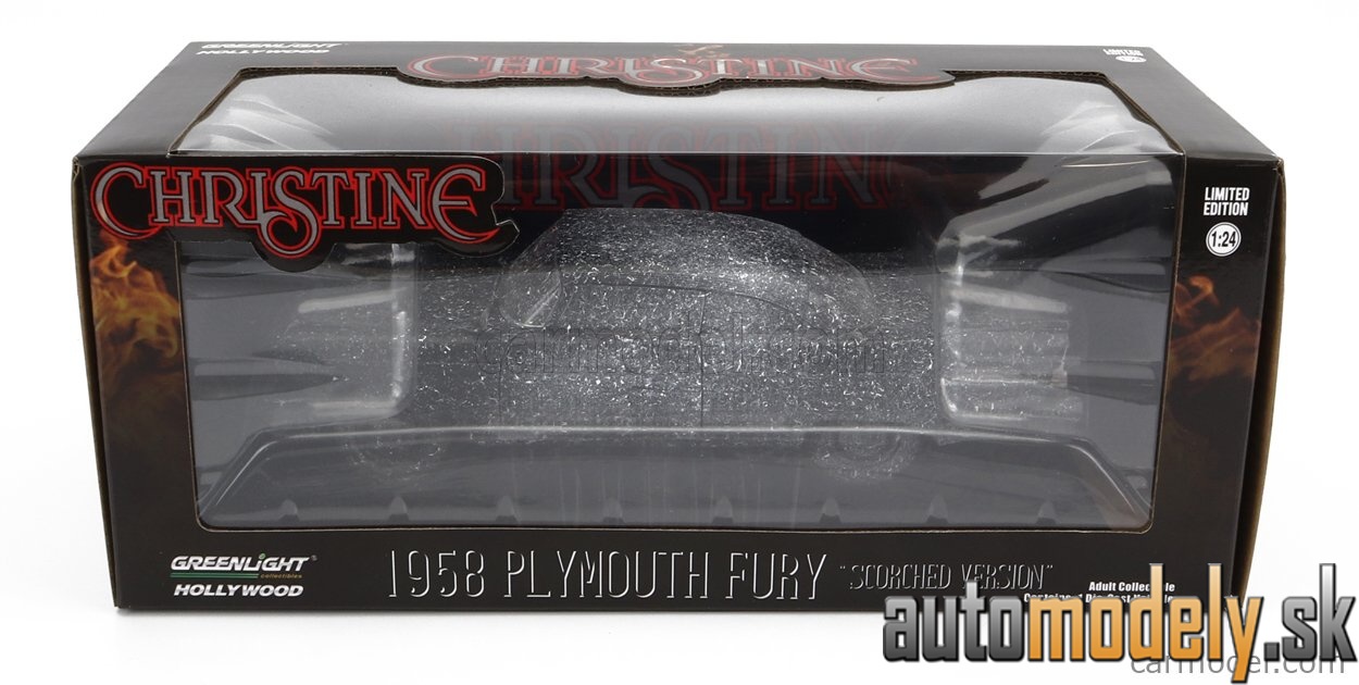 GreenLight - PLYMOUTH FURY 2-DOOR 1958 SCORCHED VERSION BLACK - 1:24