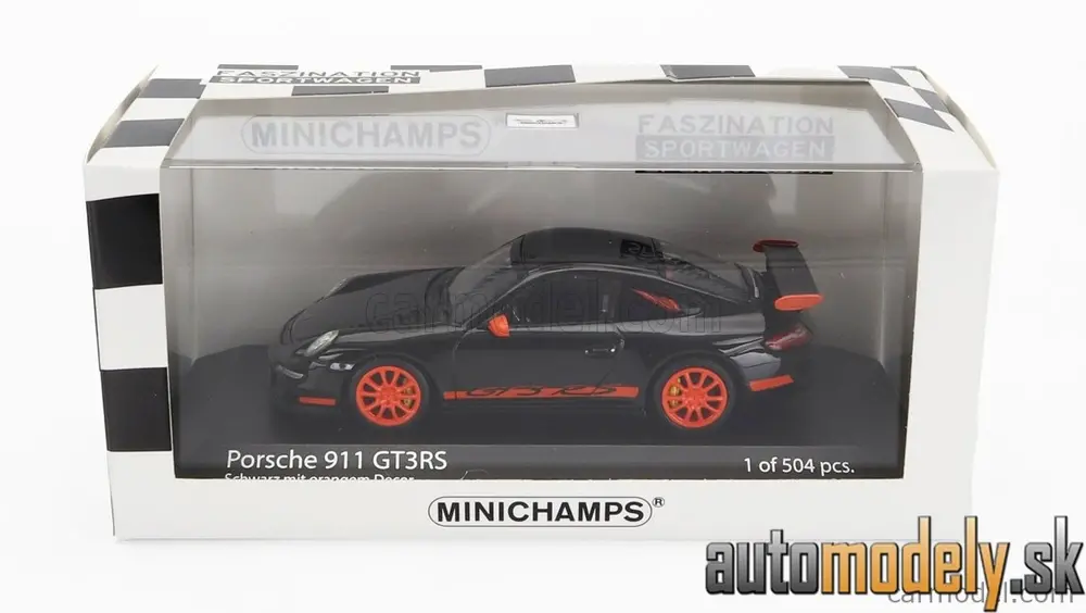 Minichamps - PORSCHE 911 997 GT3 RS COUPE 2006 BLACK ORANGE - 1:43