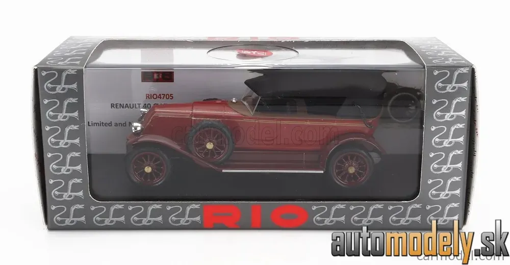 RIO - RENAULT 40 CV TORPEDO CABRIOLET CLOSED 1923 RED - 1:43