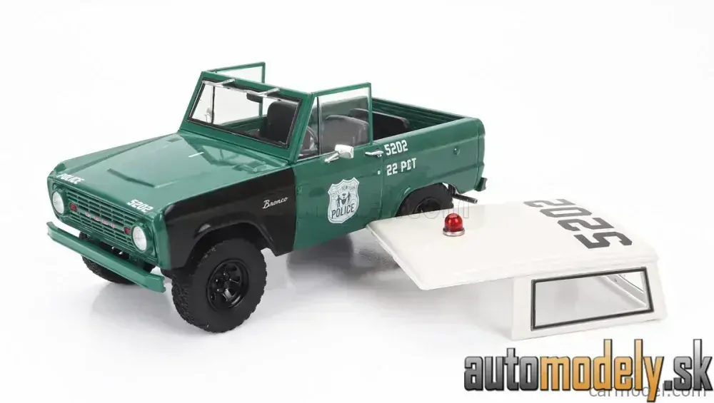 GreenLight - FORD BRONCO NEW YORK POLICE DEPARTMENT NYPD 1967 GREEN WHITE - 1:24