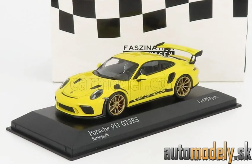 Minichamps - PORSCHE 911 991-2 GT3 RS COUPE 2018 GOLDEN RIMS - 1:43