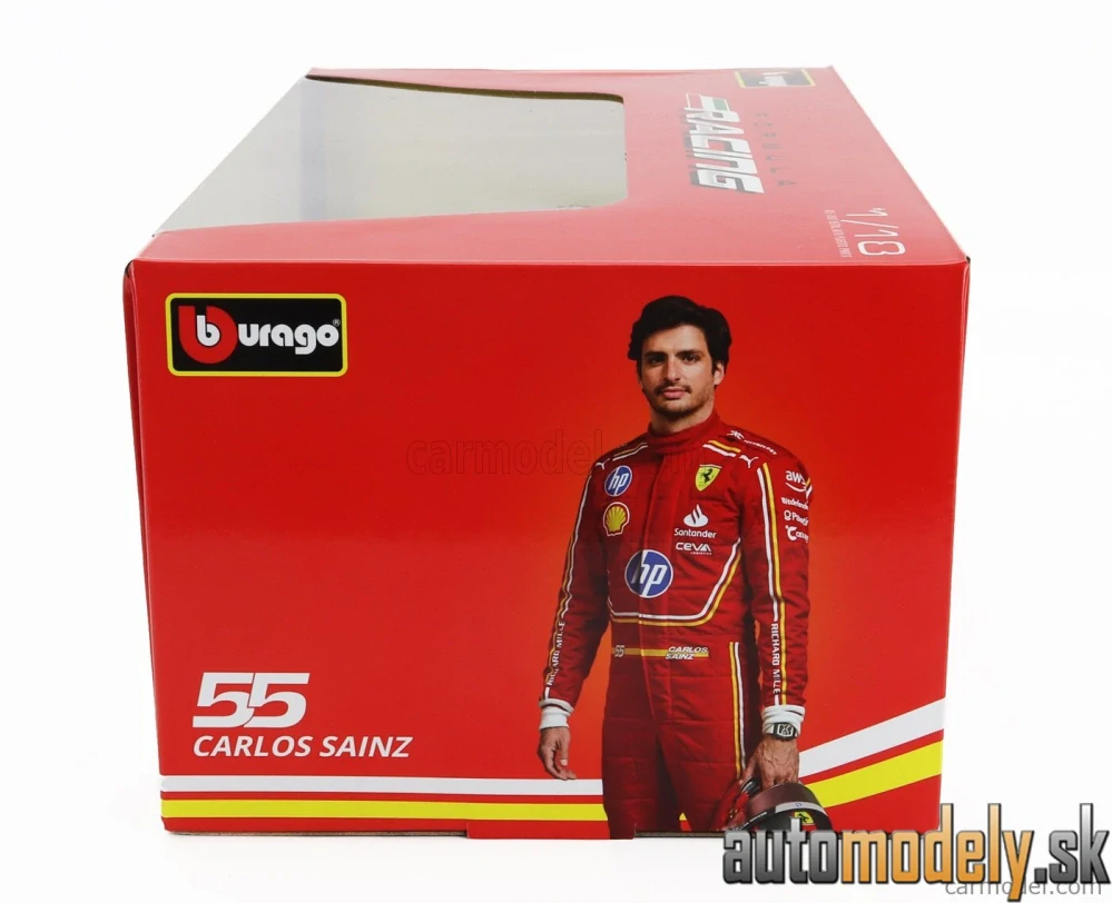 BURAGO - FERRARI - F1 SF-24 TEAM SCUDERIA FERRARI N 55 SEASON 2024 CARLOS SAINZ - 1:18