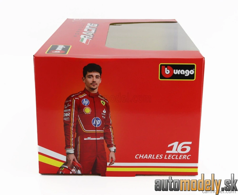 BURAGO - FERRARI - F1 SF-24 TEAM SCUDERIA FERRARI N 16 SEASON 2024 CHARLES LECLERC - 1:18