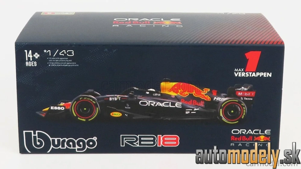 BURAGO - RED BULL - F1 RB18 TEAM ORACLE RED BULL RACING N 1 WORLD CHAMPION SEASON 2022 MAX VERSTAPPEN - 1:43