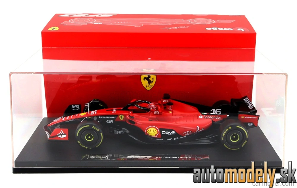 BURAGO - FERRARI - F1 SF-23 TEAM SCUDERIA FERRARI N 16 SEASON 2023 CHARLES LECLERC - 1:18