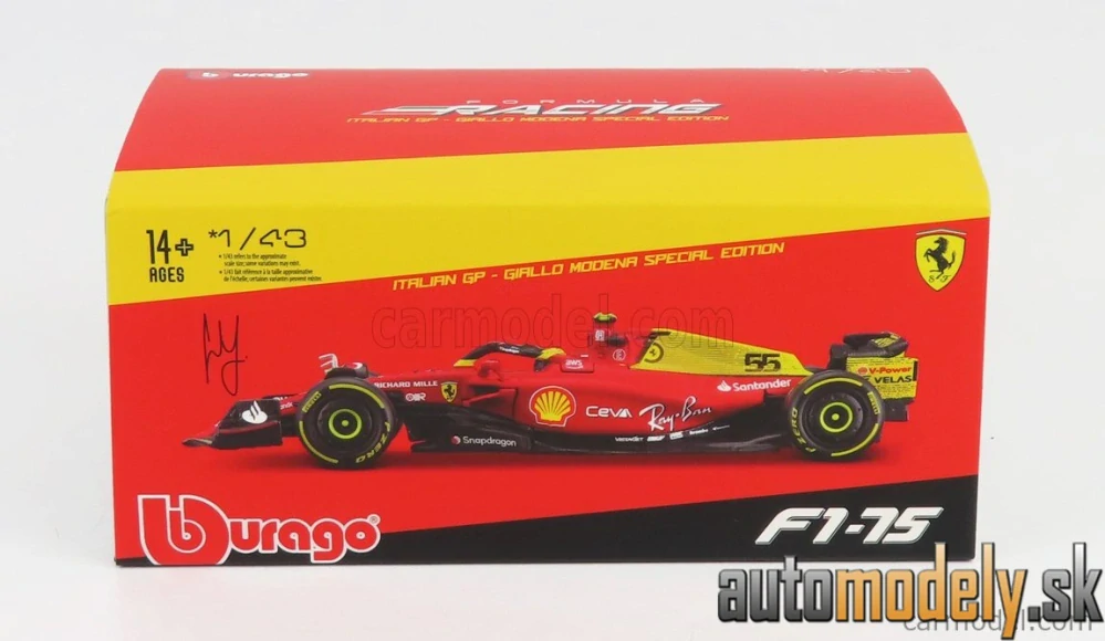 BURAGO - FERRARI - F1-75 SCUDERIA FERRARI N 55 4th MONZA GP ITALY 2022 CARLOS SAINZ - 1:43
