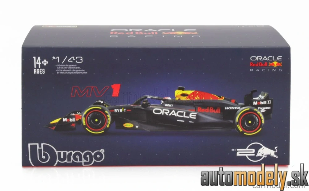 BURAGO - RED BULL - F1 RB20 TEAM ORACLE RED BULL RACING N 1 WORLD CHAMPION SEASON 2024 MAX VERSTAPPEN - 1:43