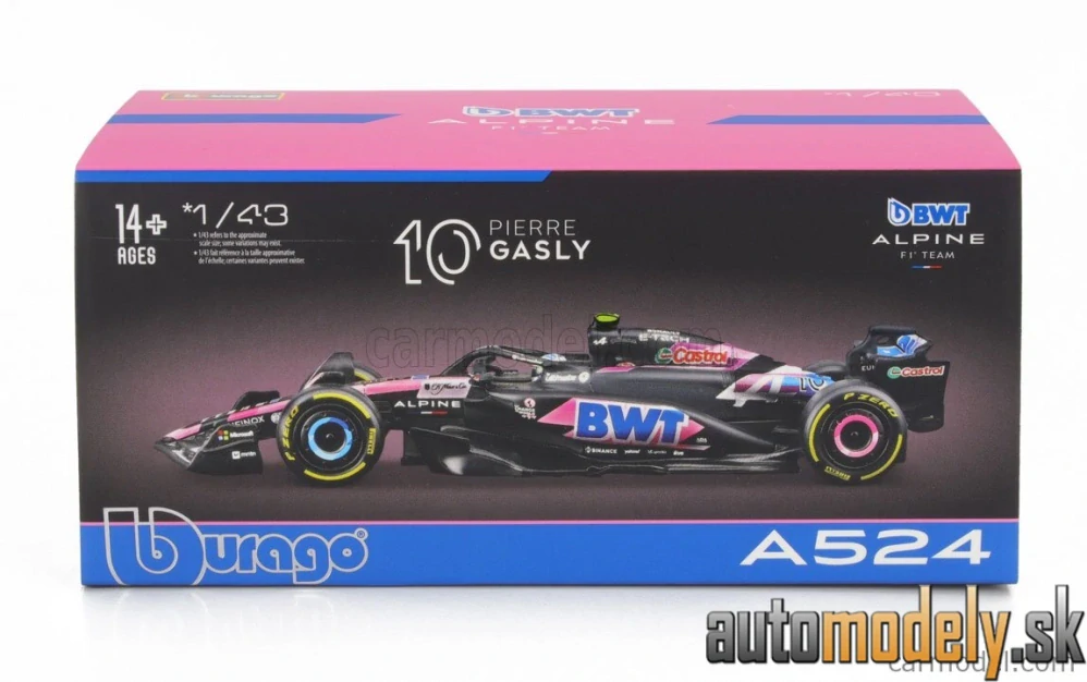 BURAGO - ALPINE - F1 A524 TEAM BWT ALPINE N 10 SEASON 2024 PIERRE GASLY - 1:43