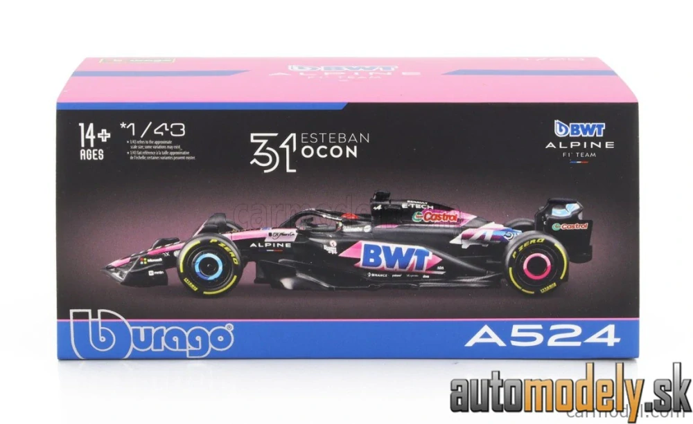 BURAGO - ALPINE - F1 A524 TEAM BWT ALPINE N 31 SEASON 2024 ESTEBAN OCON - 1:43