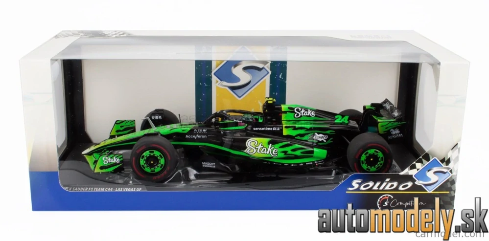 SOLIDO - SAUBER F1 C44 TEAM STAKE KICK N 24 LAS VEGAS USA GP 2024 ZHOU GUANYU - 1:18