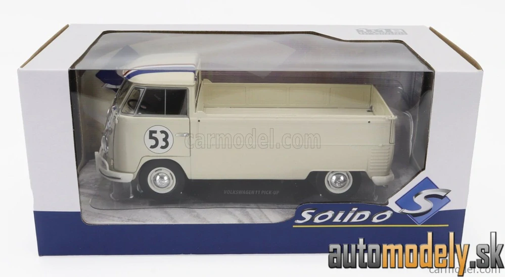 SOLIDO - VOLKSWAGEN - T1b PICK-UP N 53 (HERBIE) 1950 - 1:18