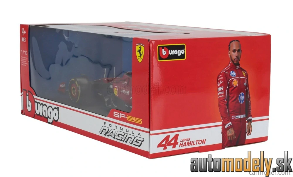 Bburago - FERRARI F1 SF-25 TEAM SCUDERIA FERRARI HP N 44 SEASON 2025 LEWIS HAMILTON - 1:18