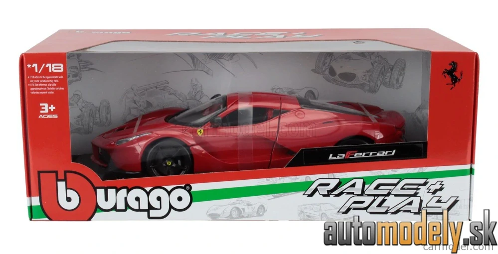Bburago - FERRARI LAFERRARI 2013 BLACK WHEELS - 1:18