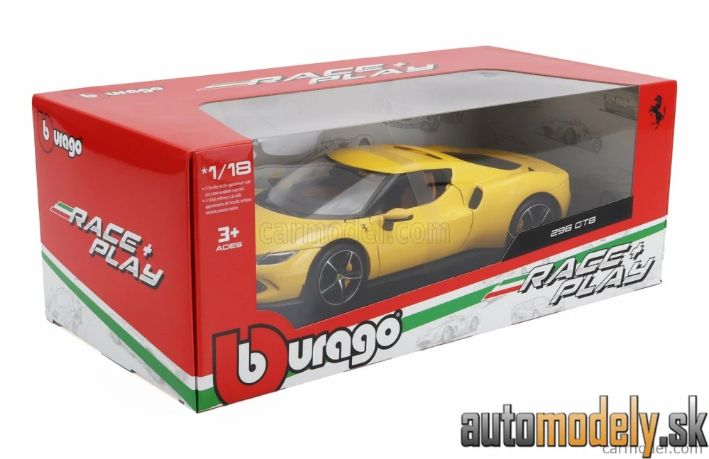 Bburago - FERRARI 296 GTB HYBRID 830HP V6 2021 - 1:18