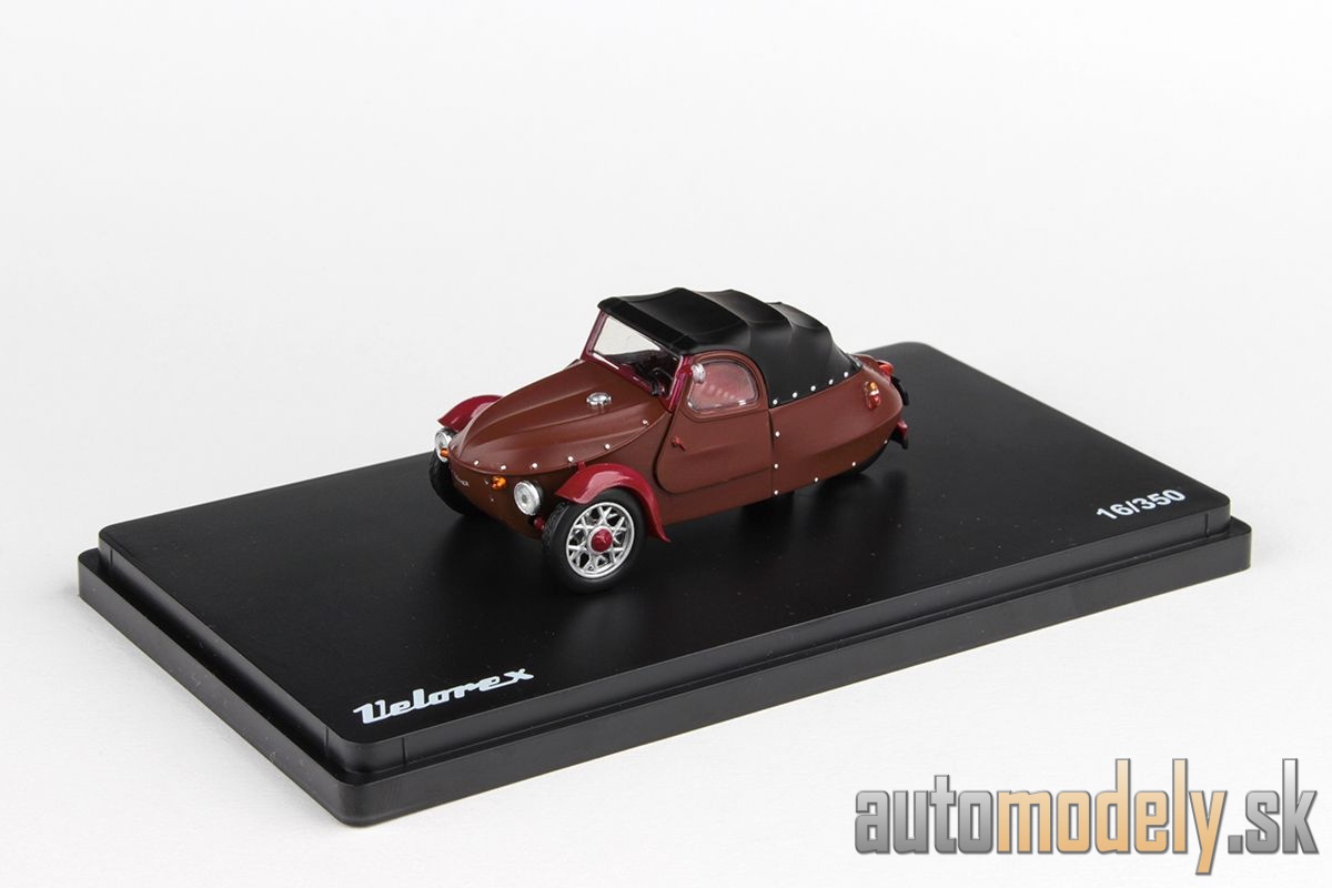 Abrex - Velorex 16/350 (1966) Hnedá/Čierna/Vínová - 1:43