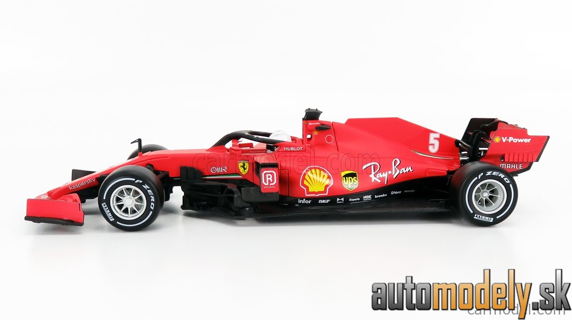 Bburago - FERRARI - F1 SF1000 TEAM SCUDERIA FERRARI MISSION WINNOW N 5 AUSTRIAN GP 2020 S.VETTEL - WITH HARD WHITE WHEELS - MATT RED - 1:18