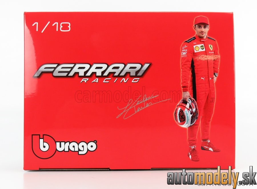 Bburago - FERRARI - F1 SF1000 TEAM SCUDERIA FERRARI MISSION WINNOW N 16 2nd AUSTRIAN GP 2020 C.LECLERC - WITH SOFT RED WHEELS - MATT RED - 1:18