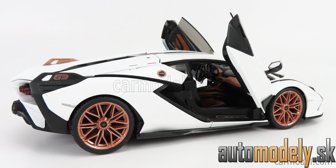 Bburago - LAMBORGHINI - SIAN FKP 37 HYBRID 2020 - WHITE BLACK - 1:18
