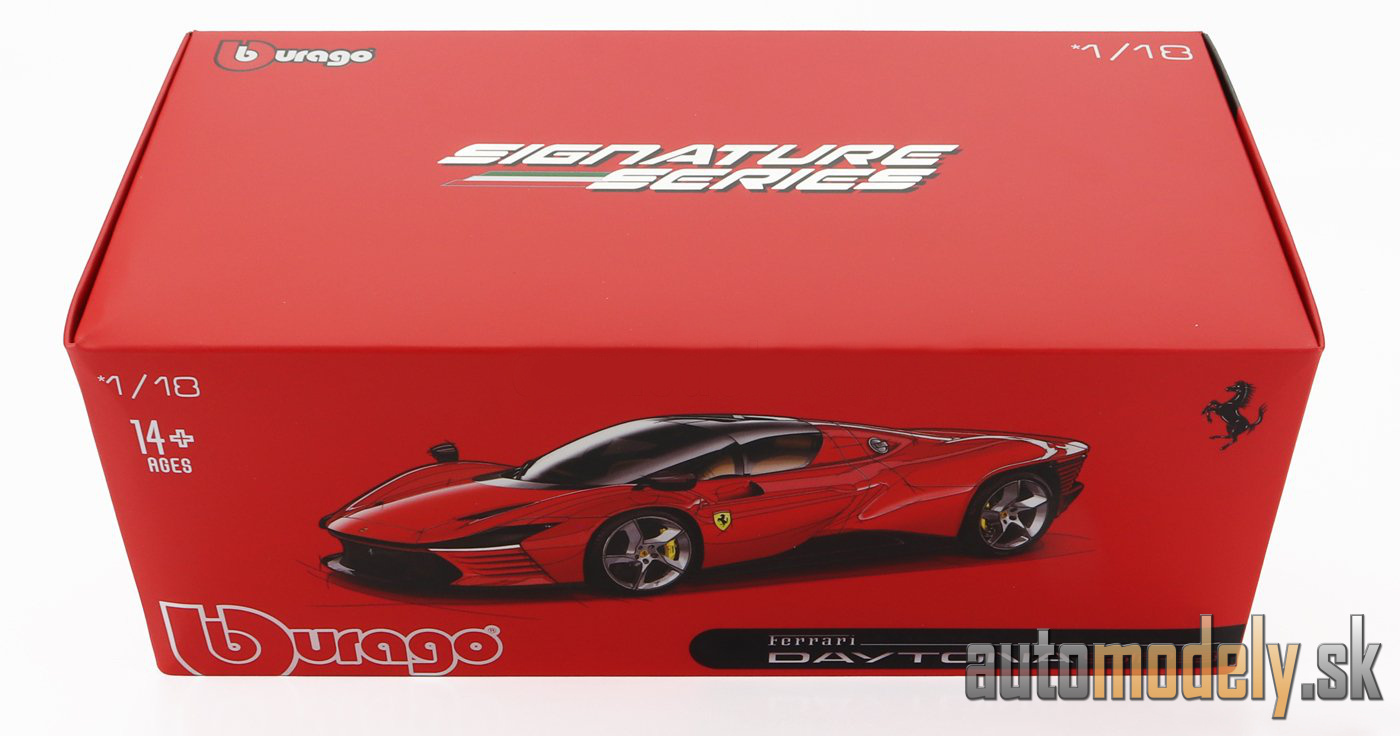 BBURAGO - FERRARI - DAYTONA SP3 SPIDER CLOSED ROOF 2022 červená - 1:18