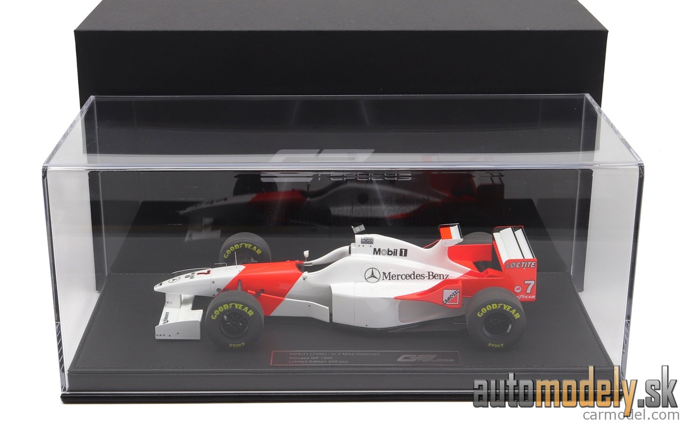 GP-REPLICAS - McLAREN - F1 MP4/11 3.0L V10 TEAM MERCEDES CENTRAL WING N 7 6th MONACO GP 1996 MIKA HAKKINEN - CON VETRINA - WITH SHOWCASE - 1:18