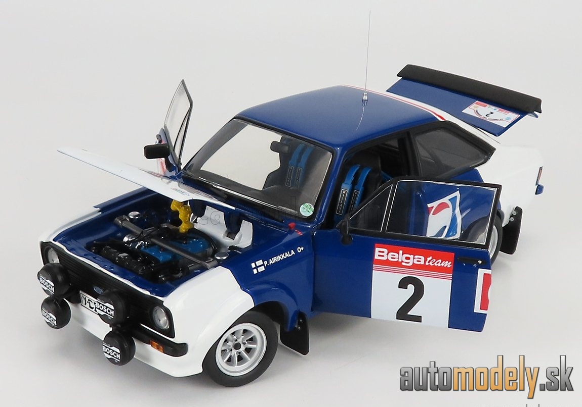 SUN-STAR - FORD ENGLAND - ESCORT RS1800 (night version) PEPSI-COLA N 2 RALLY CIRCUIT DE ARDENNES 1983 P.AIRIKKALA - J.PIRONEN- 1:18