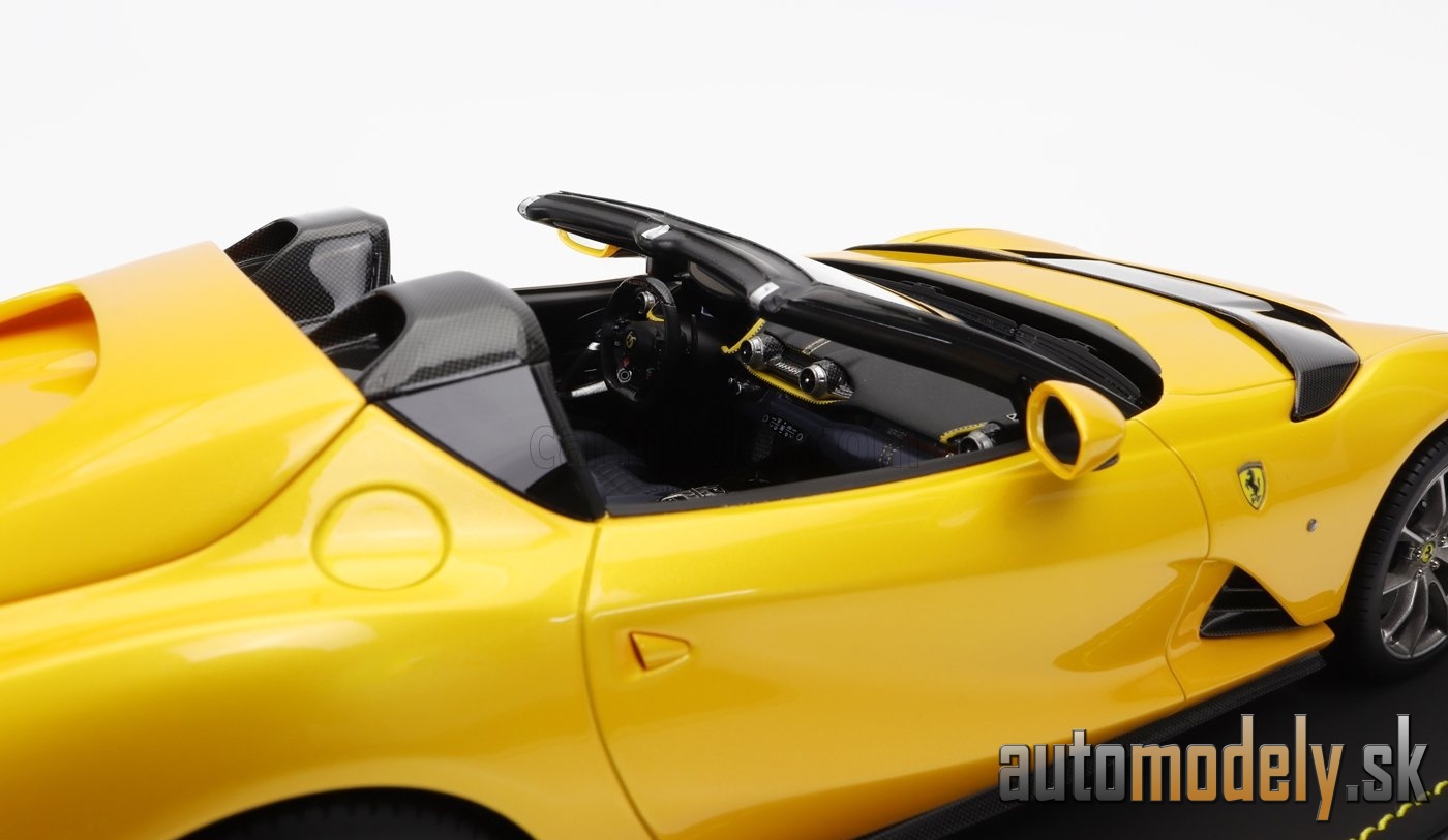 BBR-MODELS - FERRARI - 812 COMPETIZIONE A SPIDER 2022 - CON VETRINA - WITH SHOWCASE  (GIALLO TRISTRATO - YELLOW MET) - 1:18