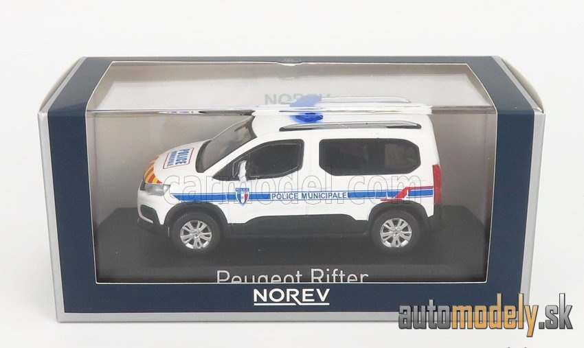 NOREV - PEUGEOT - RIFTER POLICE MUNICIPALE 2019 (WHITE BLUE RED YELLOW) - 1:43