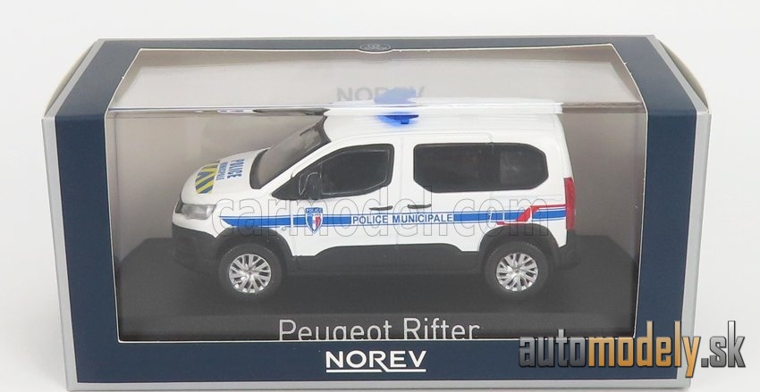 NOREV - PEUGEOT - RIFTER POLICE MUNICIPALE 2019 (WHITE BLUE YELLOW) - 1:43