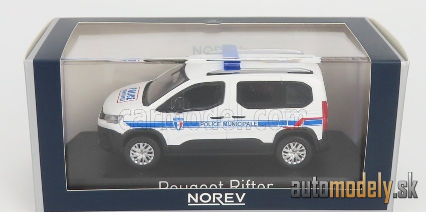 NOREV - PEUGEOT - RIFTER POLICE MUNICIPALE 2019 (WHITE BLUE)- 1:43 